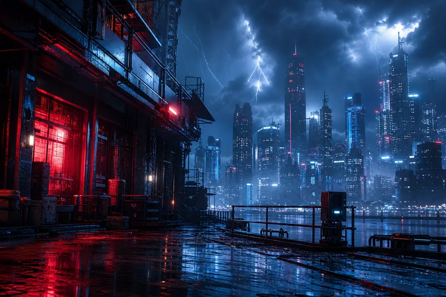 Cyberpunk Hacker Room With Neon Screens Cyberpunk Wallpaper  3 4K