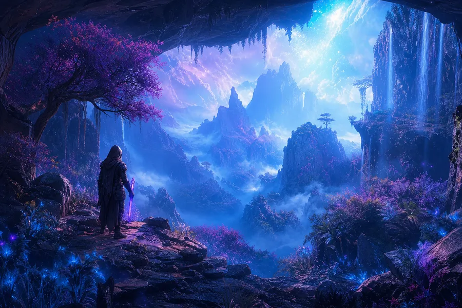 Cyberpunk Hacker Room With Neon Screens Fantasy Wallpaper  3 4K