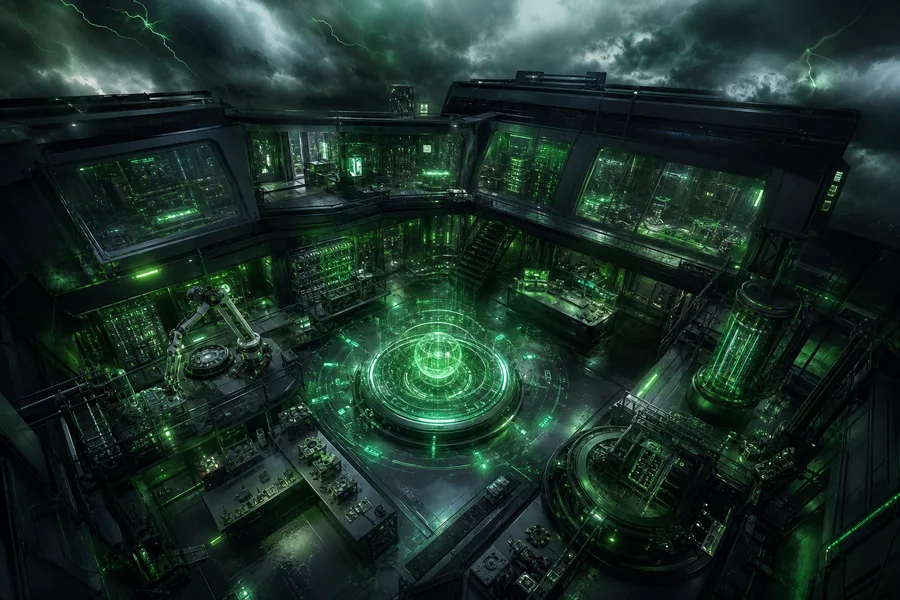 Cyberpunk Hacker Room With Neon Screens Hamster-Robotics Wallpaper  3 4K