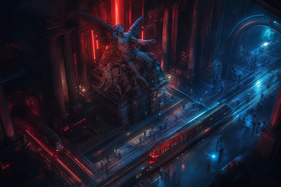 Cyberpunk Subway Station Art Wallpaper  10 4K