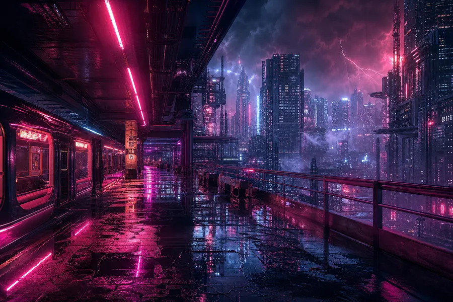 Cyberpunk Subway Station Cyberpunk Wallpaper  10 4K