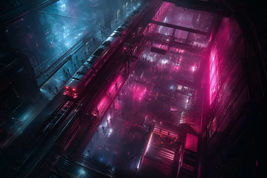 Cyberpunk Subway Station Cyberpunk Wallpaper  10 4K