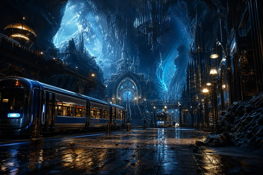 Cyberpunk Subway Station Fantasy Wallpaper  10 4K