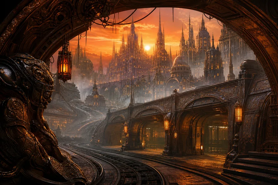 Cyberpunk Subway Station Fantasy Wallpaper  10 4K