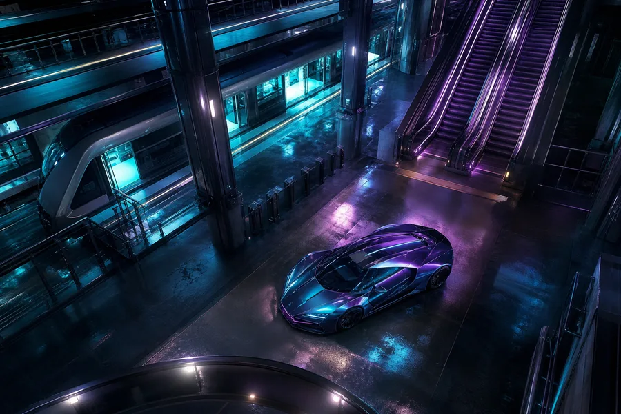 Cyberpunk Subway Station Supercars Wallpaper  10 4K