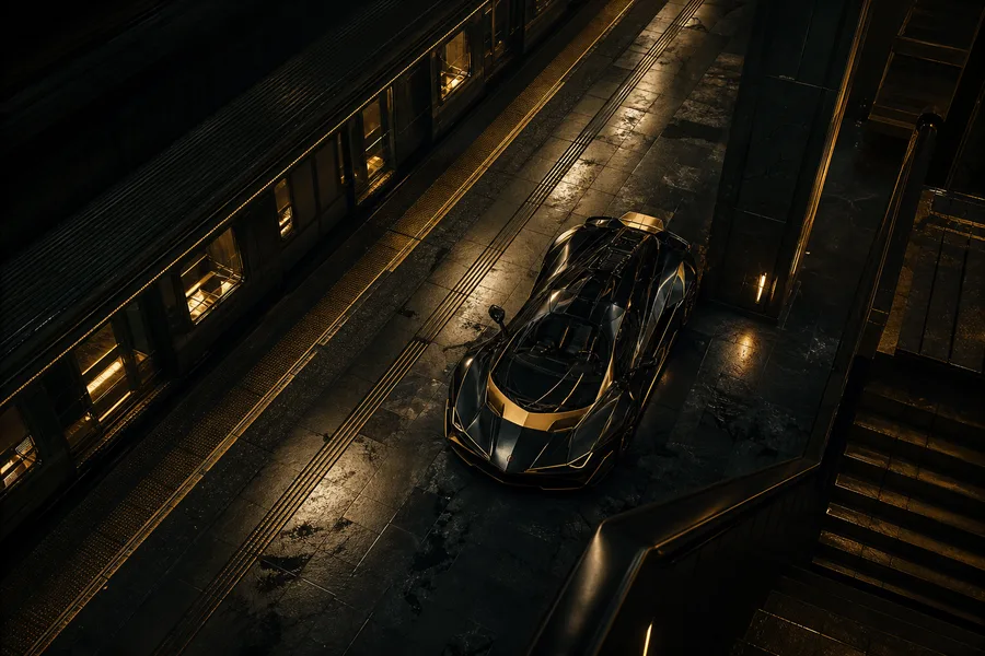 Cyberpunk Subway Station Supercars Wallpaper  10 4K