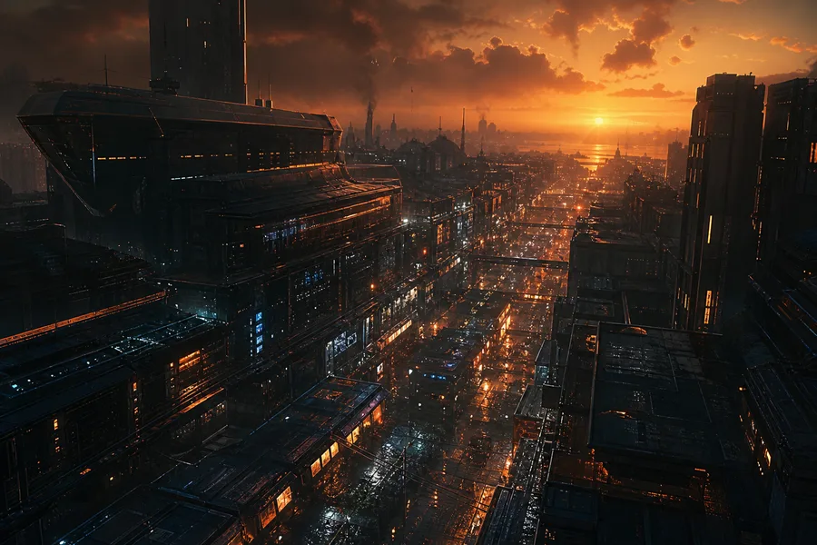 Dark Cyberpunk Market Street Cyberpunk Wallpaper  8 4K
