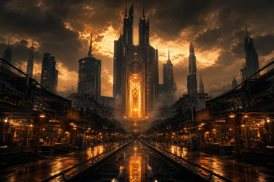 Dark Cyberpunk Market Street Cyberpunk Wallpaper  8 4K