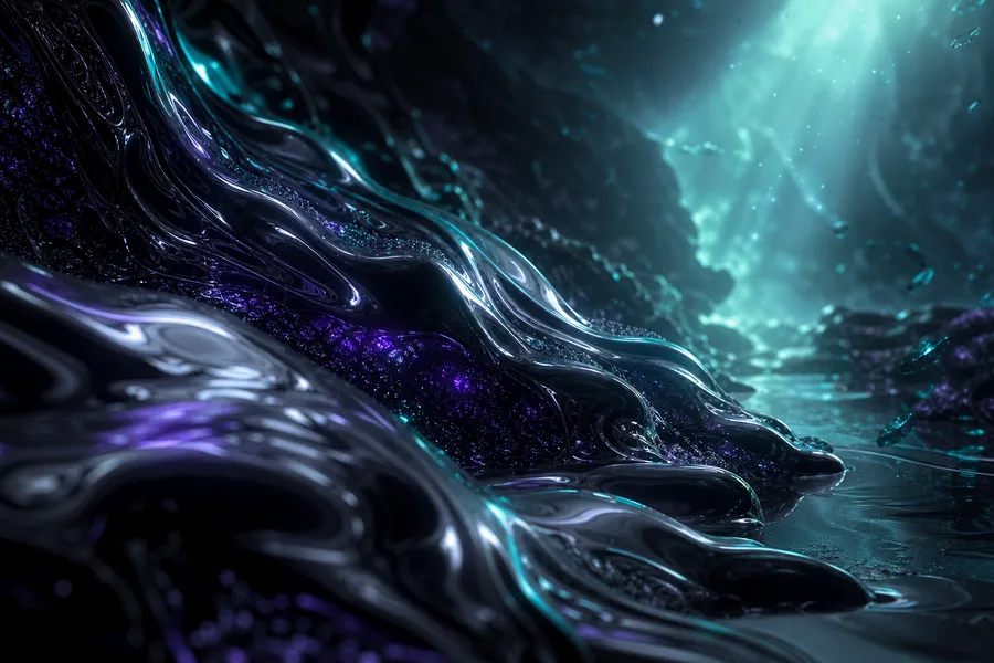 Dark Liquid Metal Abstract Amoled Wallpaper  5 4K