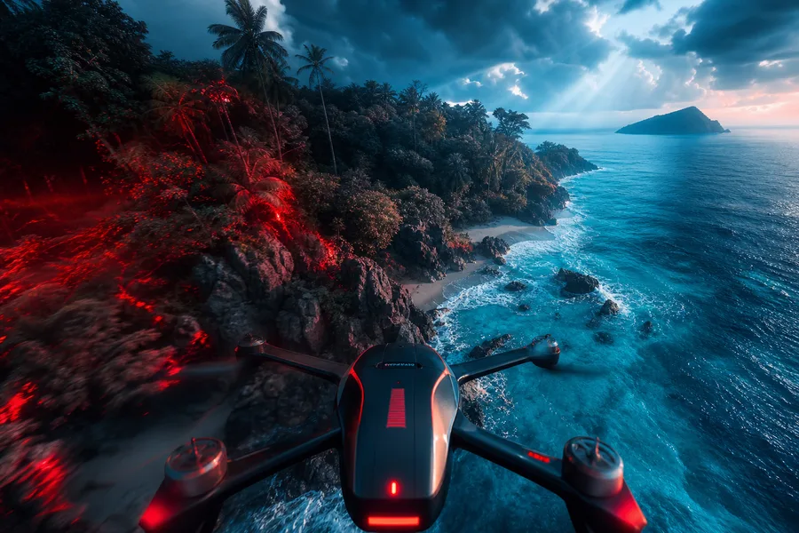 Drone View Tropical Island Drone Wallpaper  7 4K