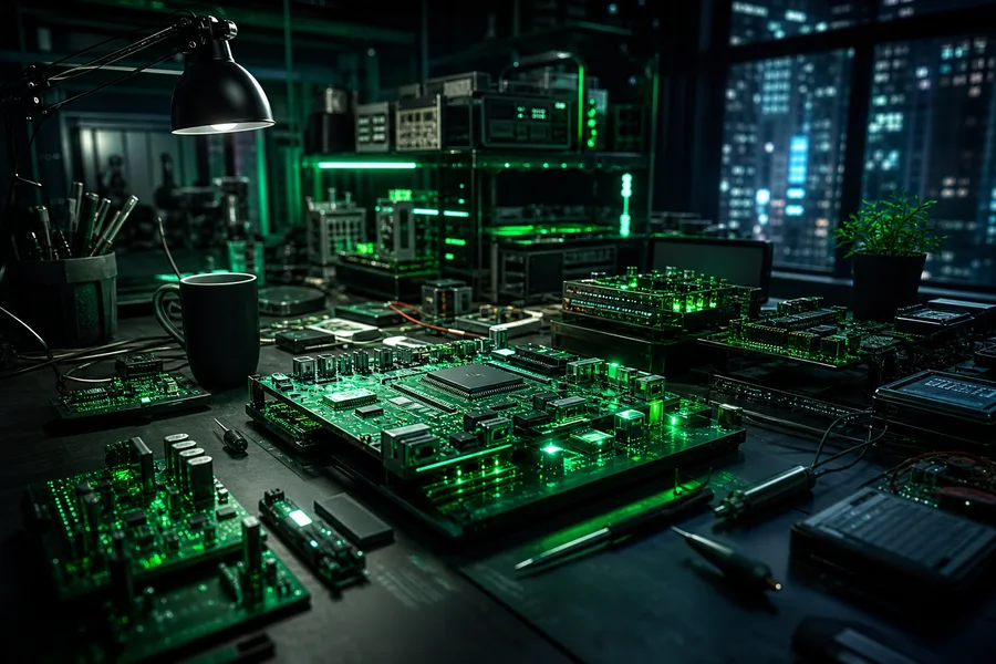 Engineering Desk With PCB Prototypes Electronics Wallpaper  7 4K