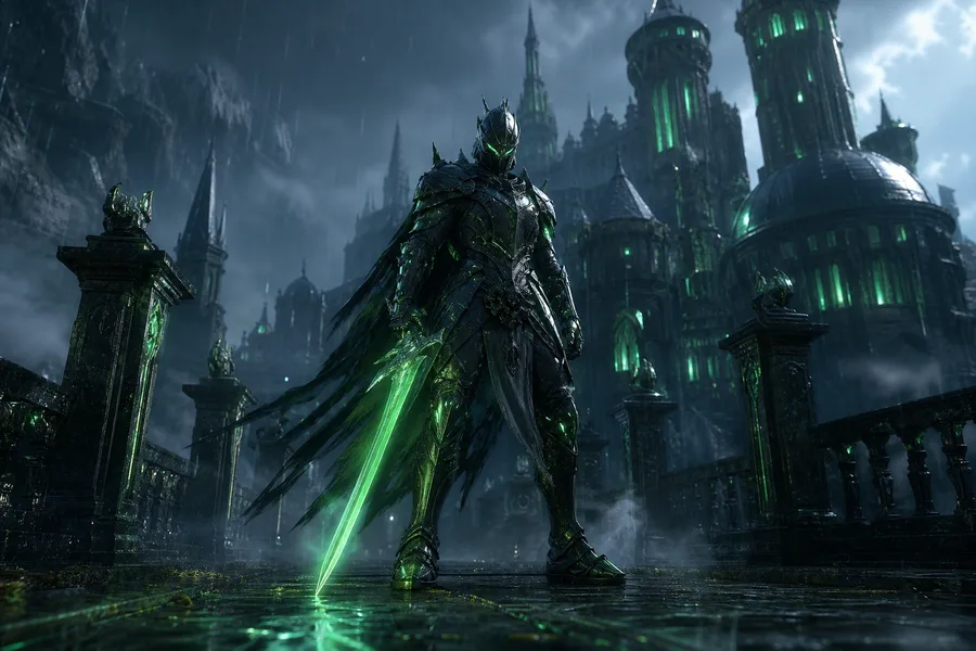 Epic Fantasy Warrior With Glowing Sword Gaming Wallpaper  12 4K