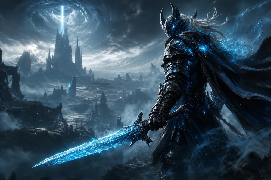 Epic Fantasy Warrior With Glowing Sword Gaming Wallpaper  2 4K