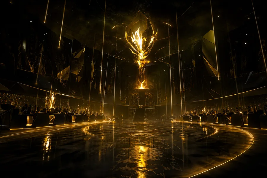 Esports Stage With Dramatic Lighting Gaming Wallpaper  6 4K