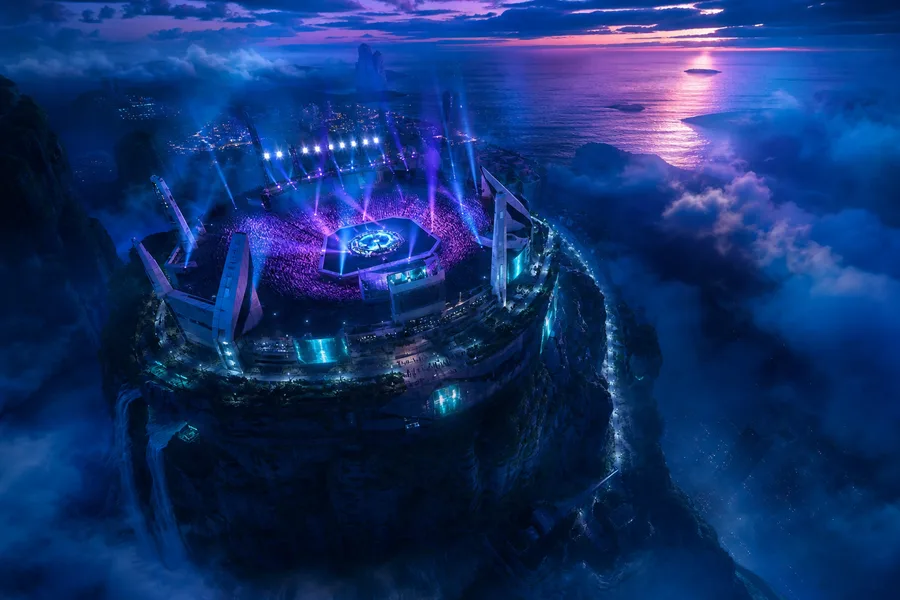 Esports Stage With Dramatic Lighting Gaming Wallpaper  6 4K