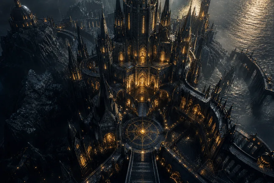 Fantasy Castle Landscape With Cinematic Atmosphere Movie Wallpaper  5 4K