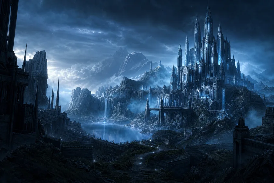 Fantasy Castle Landscape With Cinematic Atmosphere Movie Wallpaper  5 4K