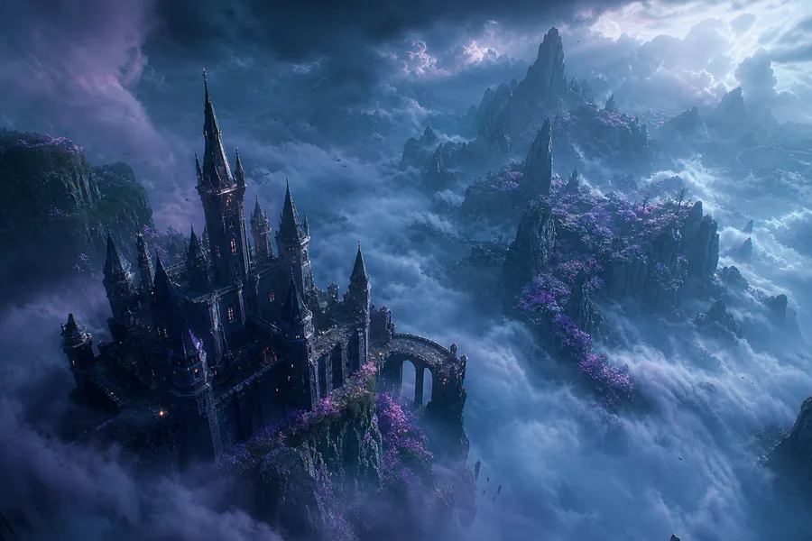 Fantasy Castle Landscape With Cinematic Atmosphere Movie Wallpaper  5 4K