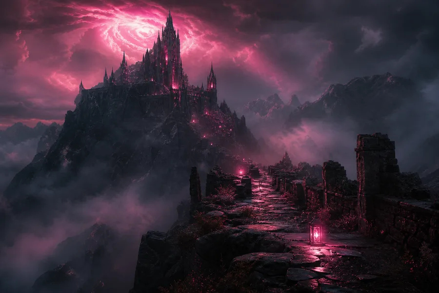 Fantasy Castle Landscape With Cinematic Atmosphere Movie Wallpaper  5 4K