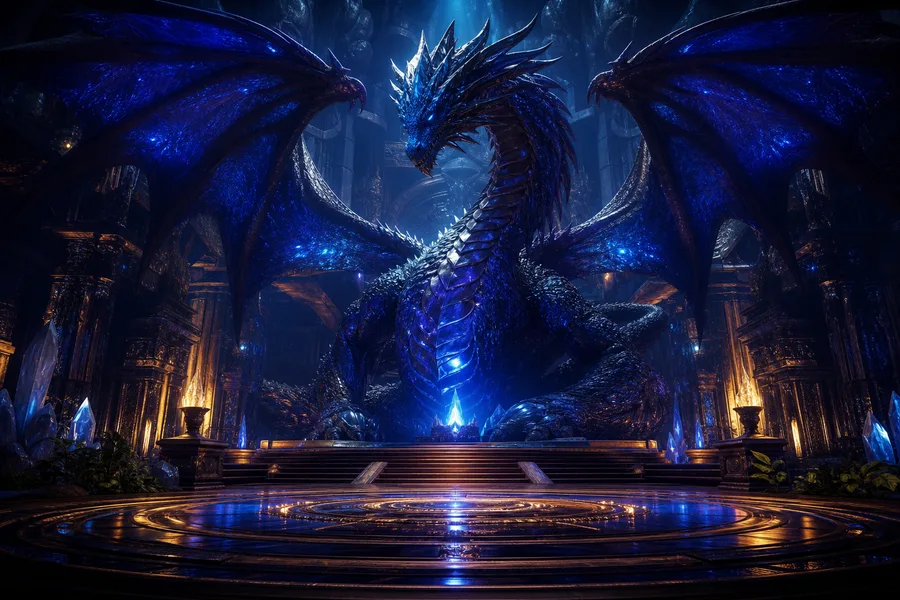 Fantasy Dragon Boss Battle Scene Gaming Wallpaper  15 4K