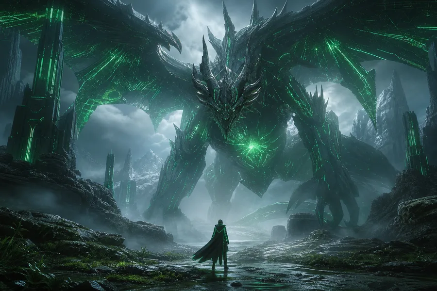 Fantasy Dragon Boss Battle Scene Gaming Wallpaper  15 4K