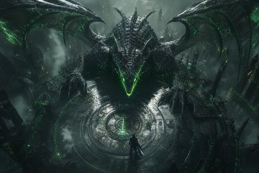 Fantasy Dragon Boss Battle Scene Gaming Wallpaper  5 4K