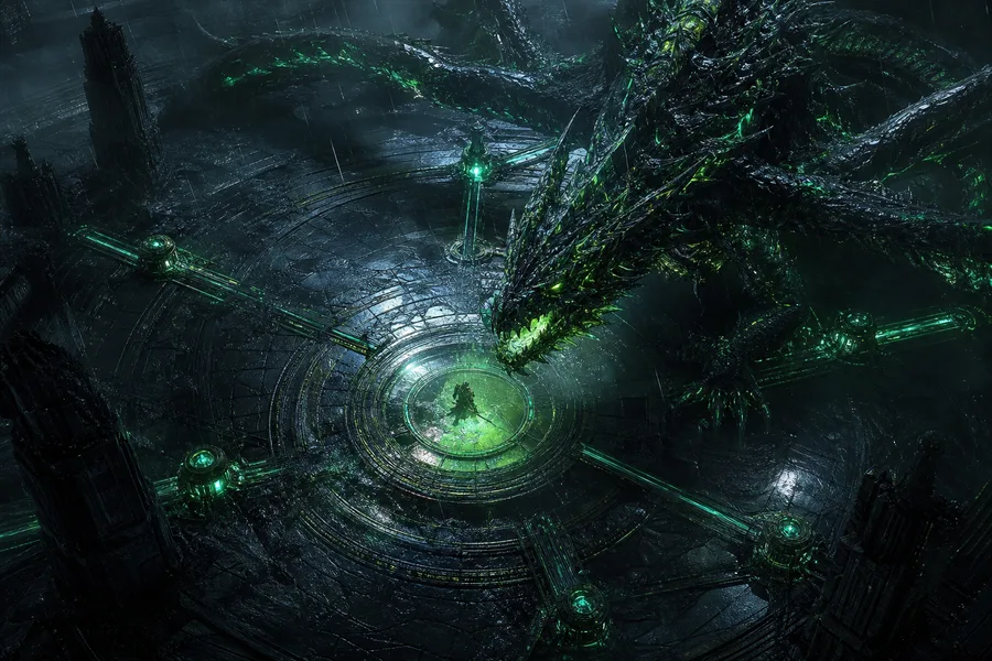 Fantasy Dragon Boss Battle Scene Gaming Wallpaper  5 4K