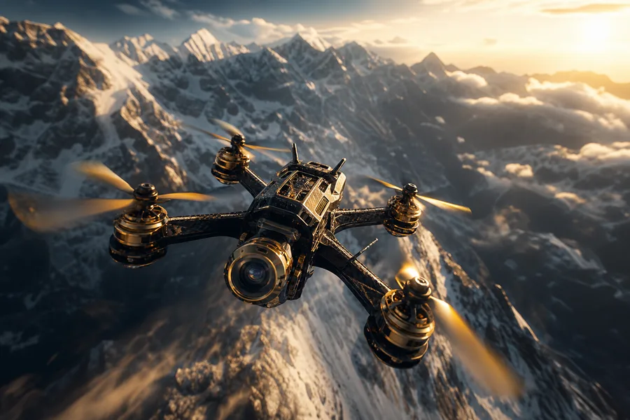 Fpv Drone In Snowy Mountains Drone Wallpaper  6 4K