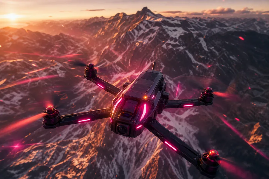 Fpv Drone In Snowy Mountains Drone Wallpaper  6 4K
