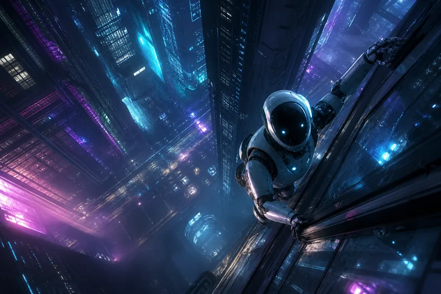Friendly Humanoid Robot In Futuristic City Robots Wallpaper  1 4K