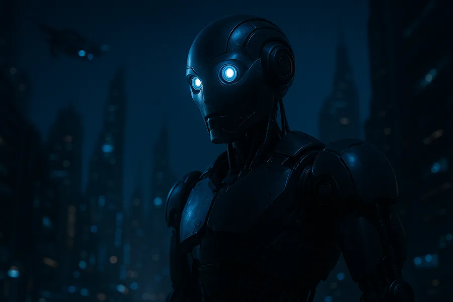 Friendly Humanoid Robot In Futuristic City Robots Wallpaper  17 4K