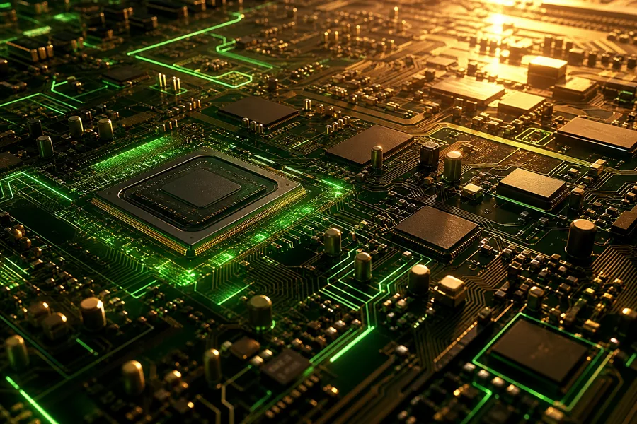 Futuristic Circuit Board Macro Shot Electronics Wallpaper  1 4K