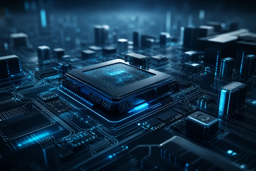 Futuristic Circuit Board Macro Shot Electronics Wallpaper  1 4K