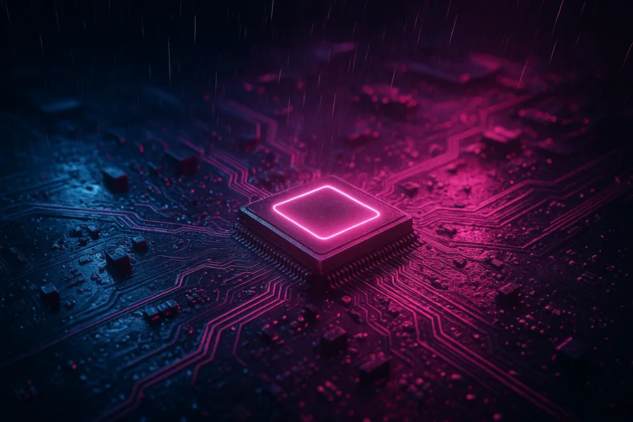Futuristic Circuit Board Macro Shot Electronics Wallpaper  1 4K