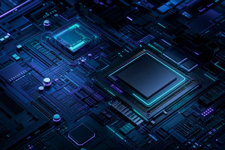 Futuristic Circuit Board Macro Shot Electronics Wallpaper  1 4K