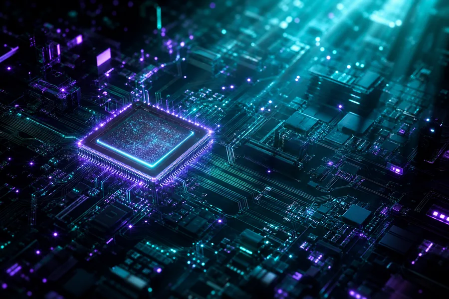 Futuristic Circuit Board Macro Shot Electronics Wallpaper  1 4K