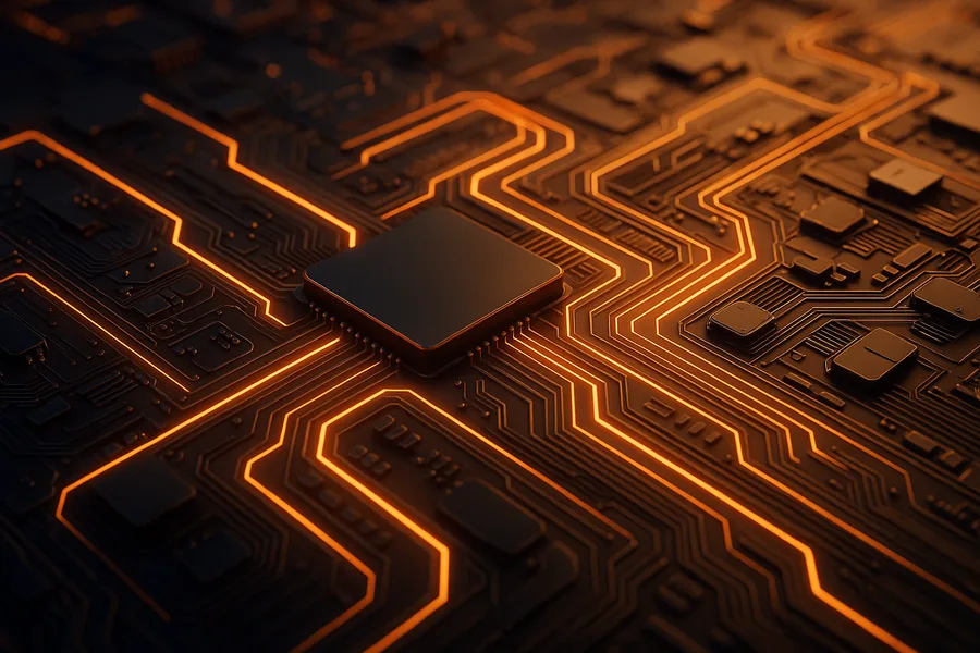 Futuristic Circuit Board Macro Shot Electronics Wallpaper  1 4K