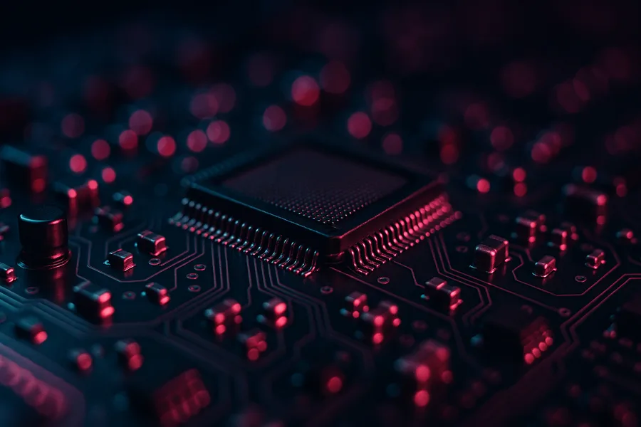 Futuristic Circuit Board Macro Shot Electronics Wallpaper  1 4K