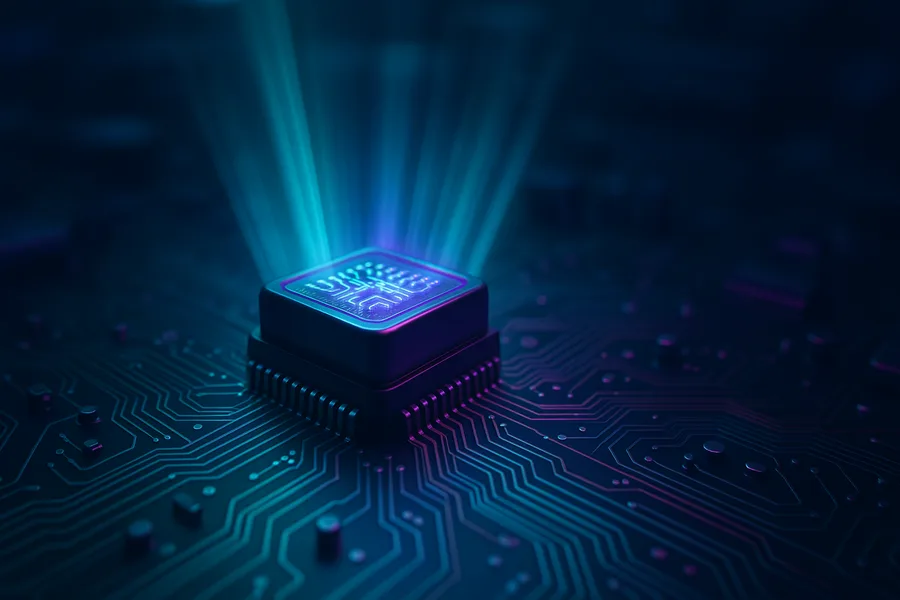 Futuristic Circuit Board Macro Shot Electronics Wallpaper  9 4K
