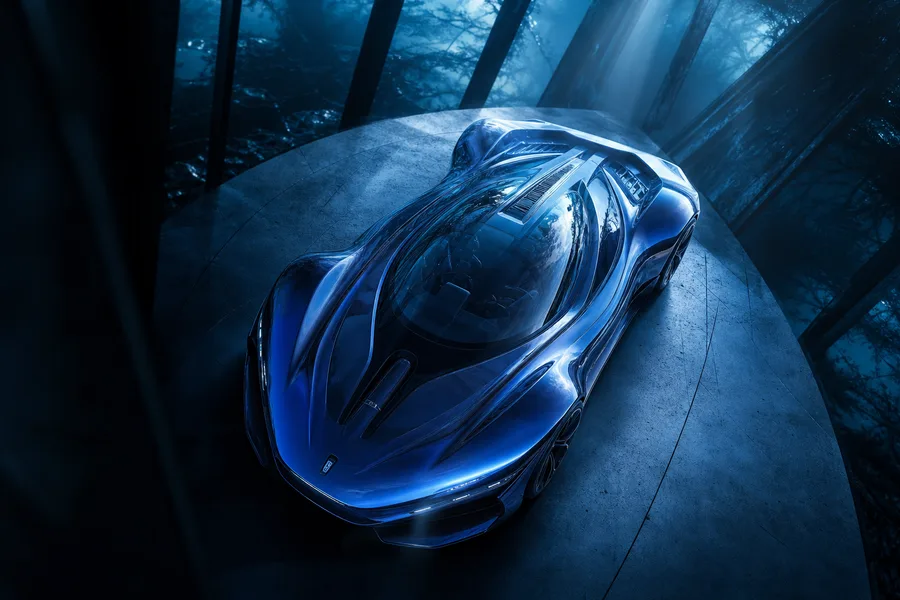 Futuristic Electric Hypercar Studio Shot Cars Wallpaper  5 4K