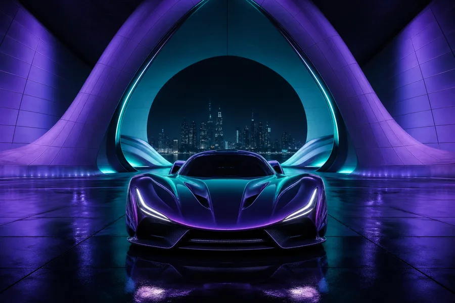Futuristic Electric Hypercar Studio Shot Cars Wallpaper  5 4K