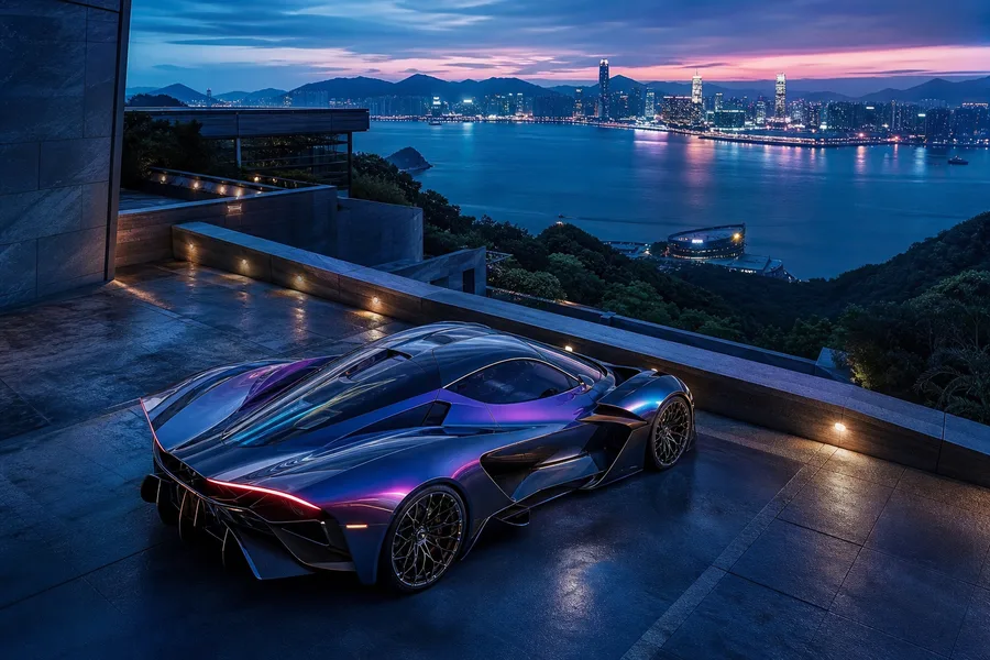 Futuristic Electric Hypercar Studio Shot Cars Wallpaper  5 4K