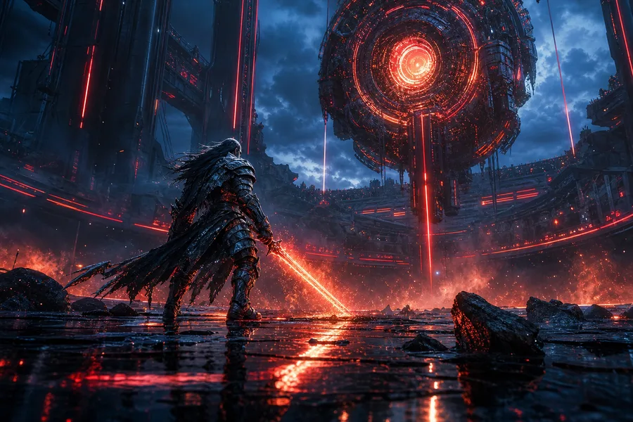 Futuristic Gaming Setup With RGB Lighting Gaming Wallpaper  1 4K