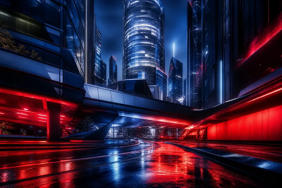 Futuristic Tokyo Street At Night Architecture Wallpaper  2 4K