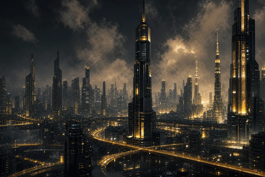 Futuristic Tokyo Street At Night Architecture Wallpaper  2 4K