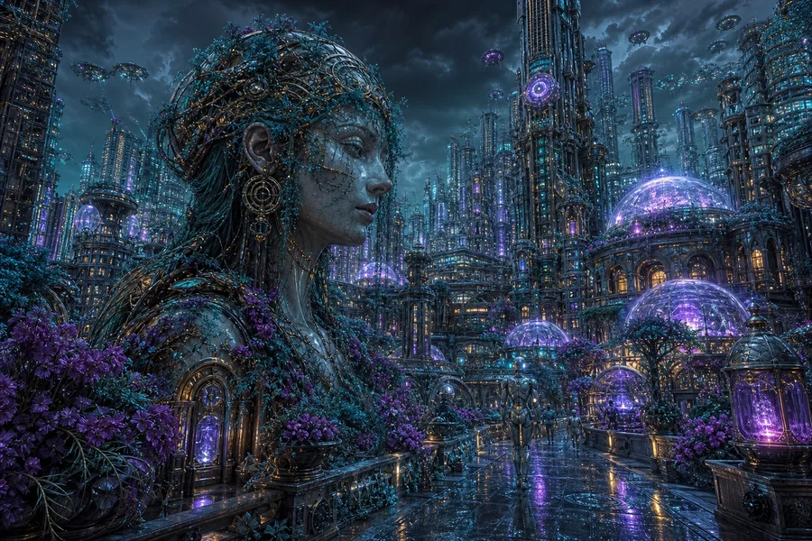 Futuristic Tokyo Street At Night Art Wallpaper  18 4K