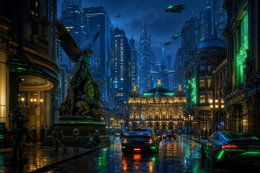 Futuristic Tokyo Street At Night Art Wallpaper  18 4K