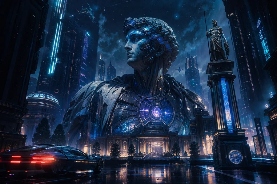 Futuristic Tokyo Street At Night Art Wallpaper  2 4K