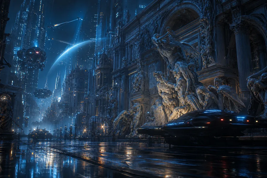 Futuristic Tokyo Street At Night Art Wallpaper  2 4K