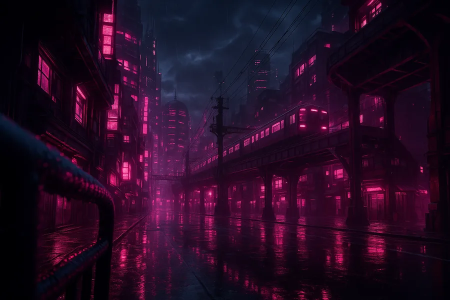 Futuristic Tokyo Street At Night Cyberpunk Wallpaper  2 4K